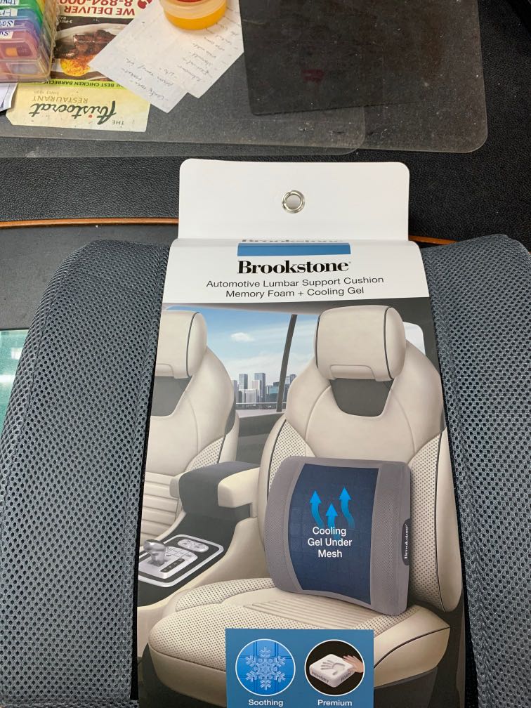 Brookstone Automative Lumbar Support Cushion Car Parts Accessories Upholstery Seatcovers and Other Interior Parts and Accessories on Carousell