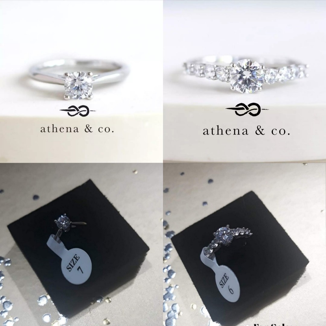 Bundle Sale - 2 White Gold Plated Rings 