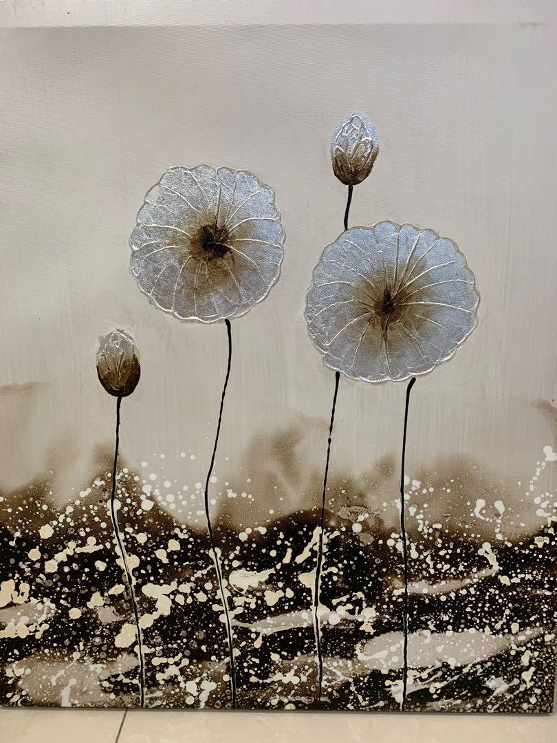 Canvas artwork (Category: Wall Decor) located in Kuala Lumpur. Submitted by nicgoodstuffs (Listing ID 1013252621, Image 2). Description: Each piece size is 61cm x 50cm .