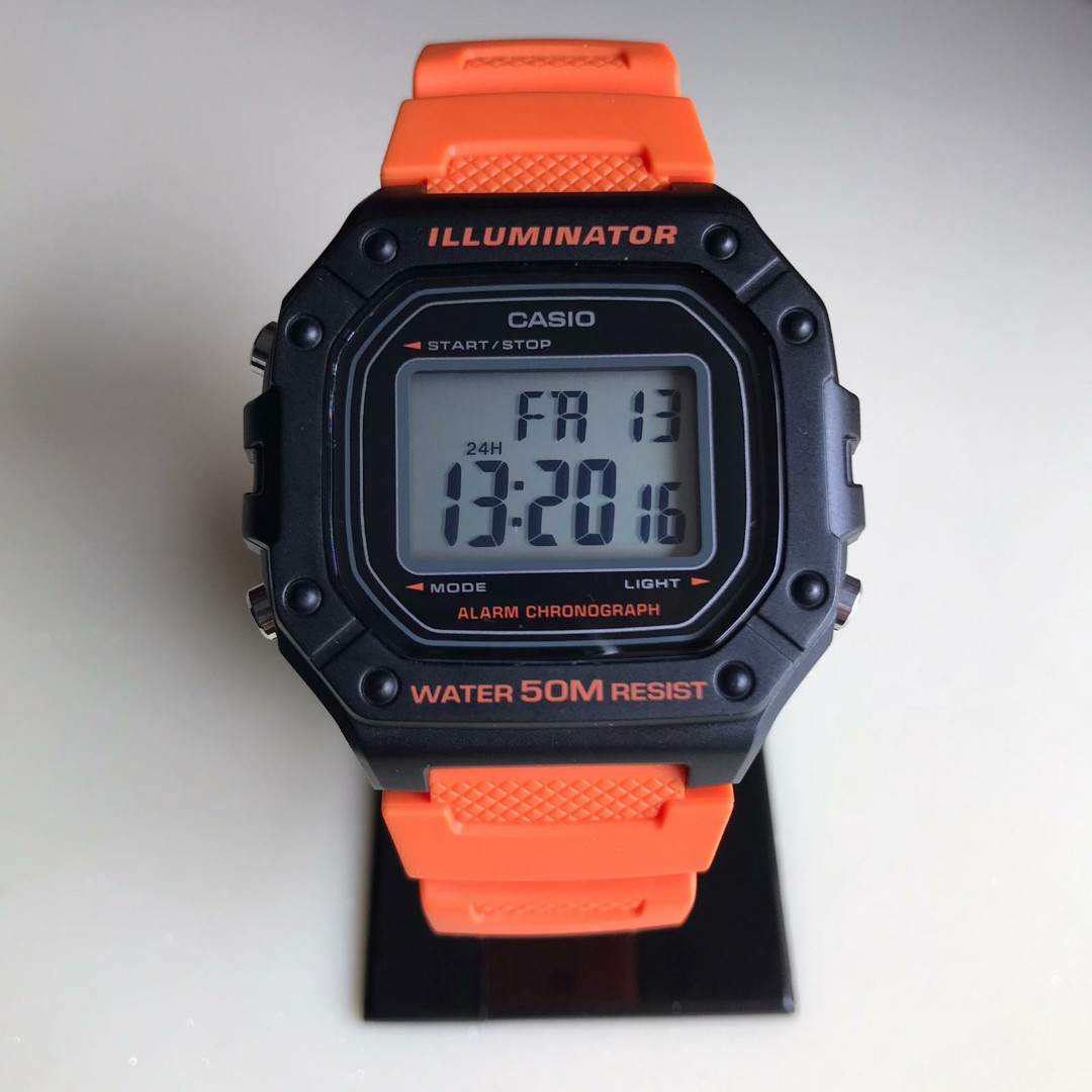 Casio sale chronograph orange