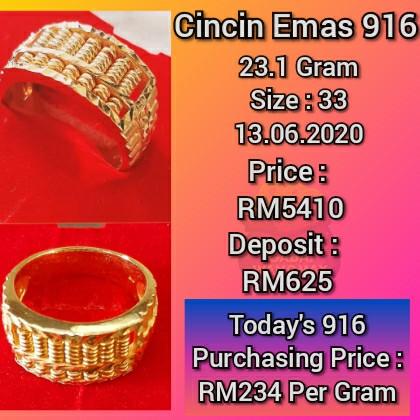 Cincin Emas 916 Men S Fashion Accessories Others On Carousell