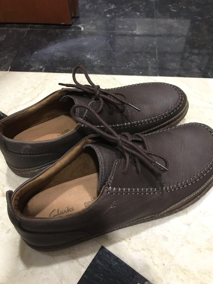 clarks dark brown leather