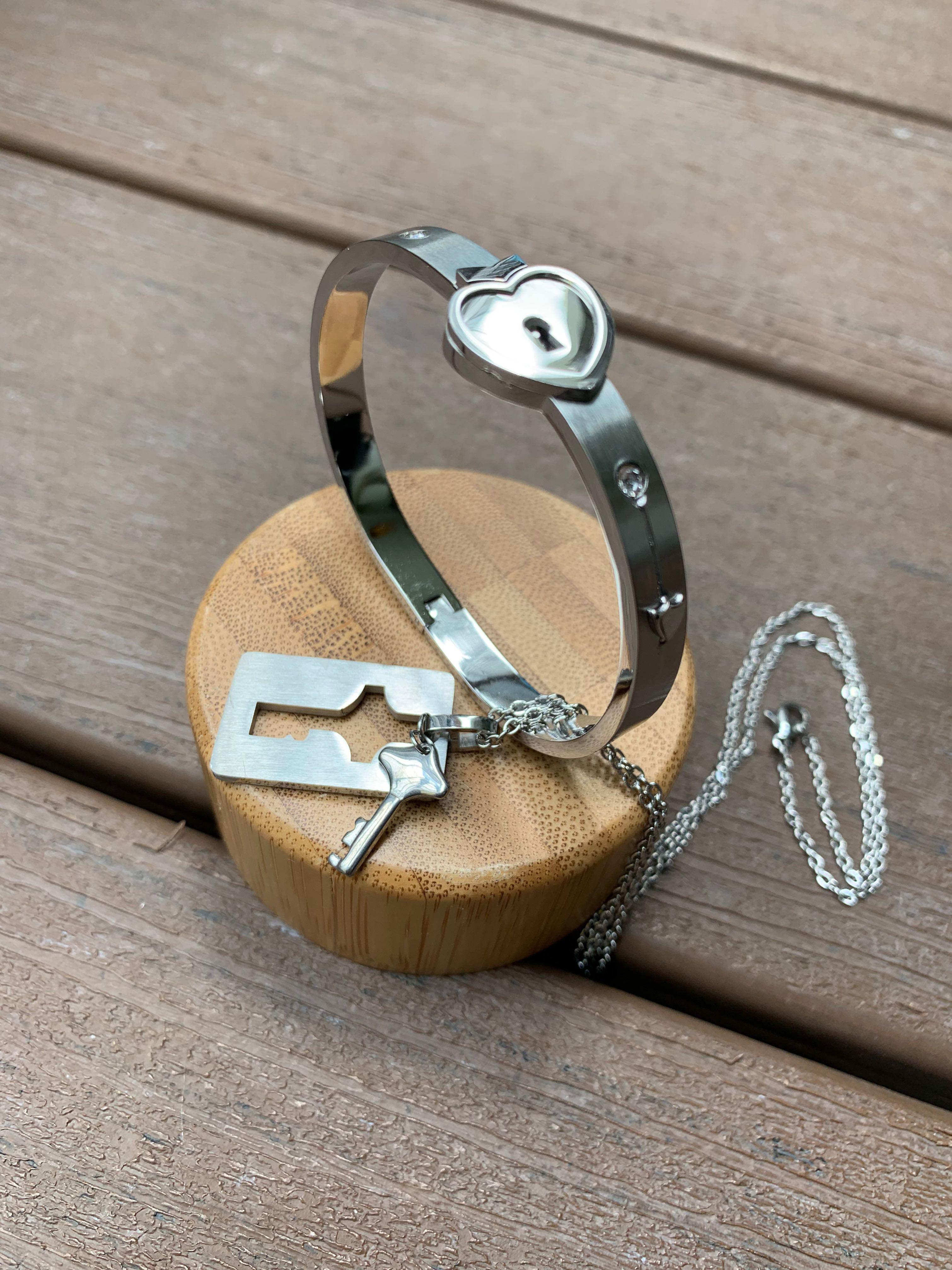 Lock and Key Bond Touch Bracelets Set for 2 Gullei.com