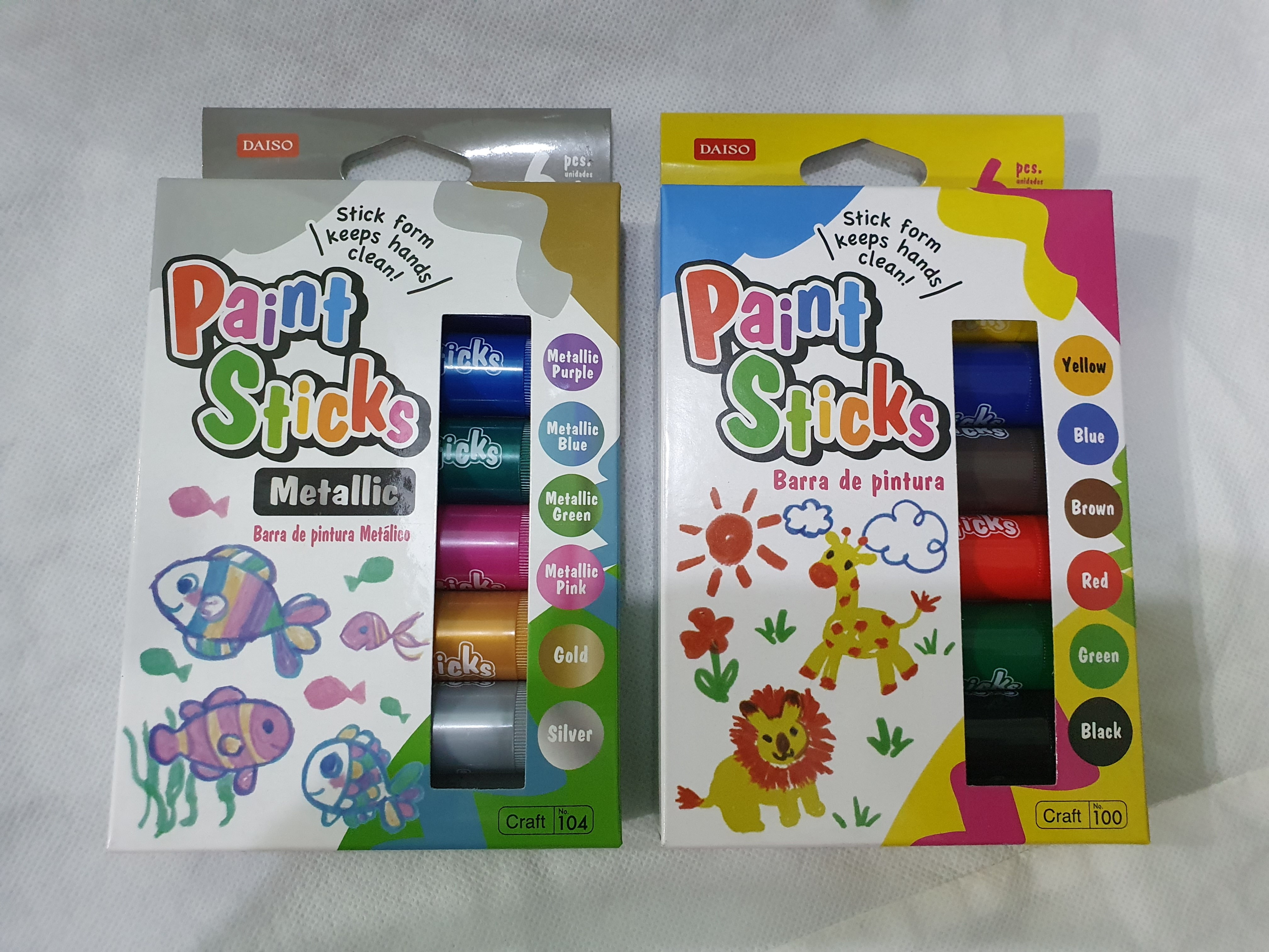 Daiso Paint Sticks Regular and Metallic, Hobbies & Toys, Stationary