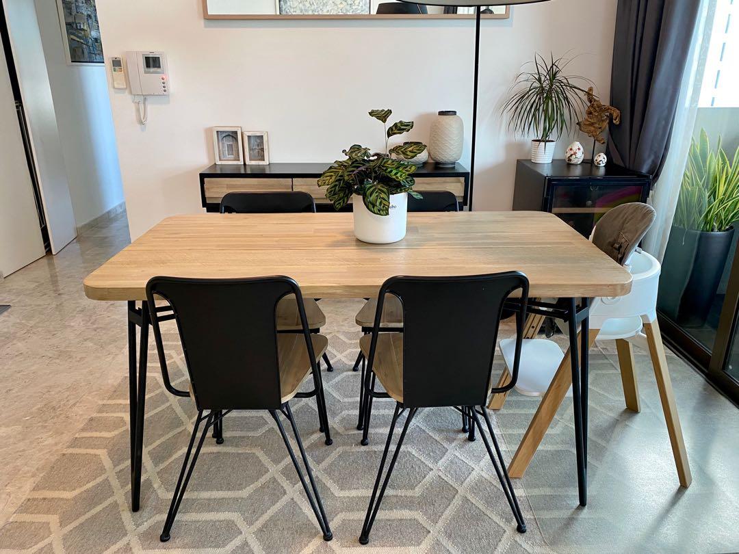 Dining Table Set With Sideboard Furniture Tables Chairs On Carousell