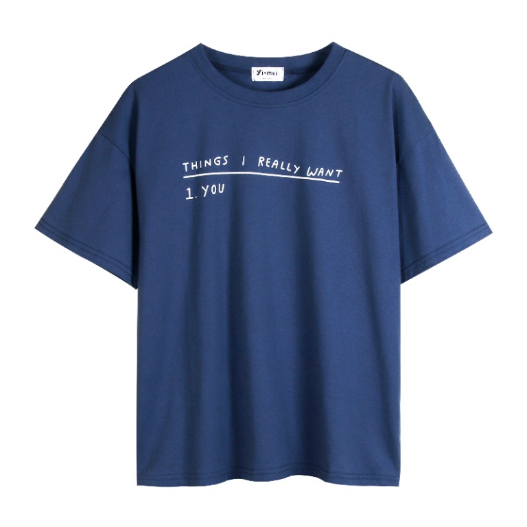 EB8387 全新 女裝 Tee T恤 打底衫 上衣 字母印花短袖T恤風寬鬆圓領打底衫