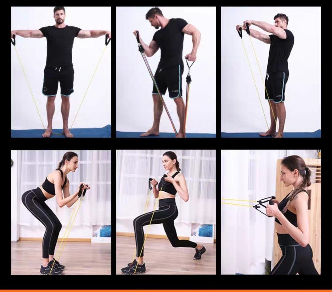 Exercise at Home Natural Rubber Latex Fitness Resistance Bands Sports Equipment Exercise Fitness Toning Stretching Accessories on Carousell