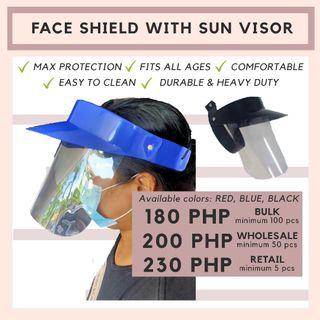 Face Shield With Sun Visor