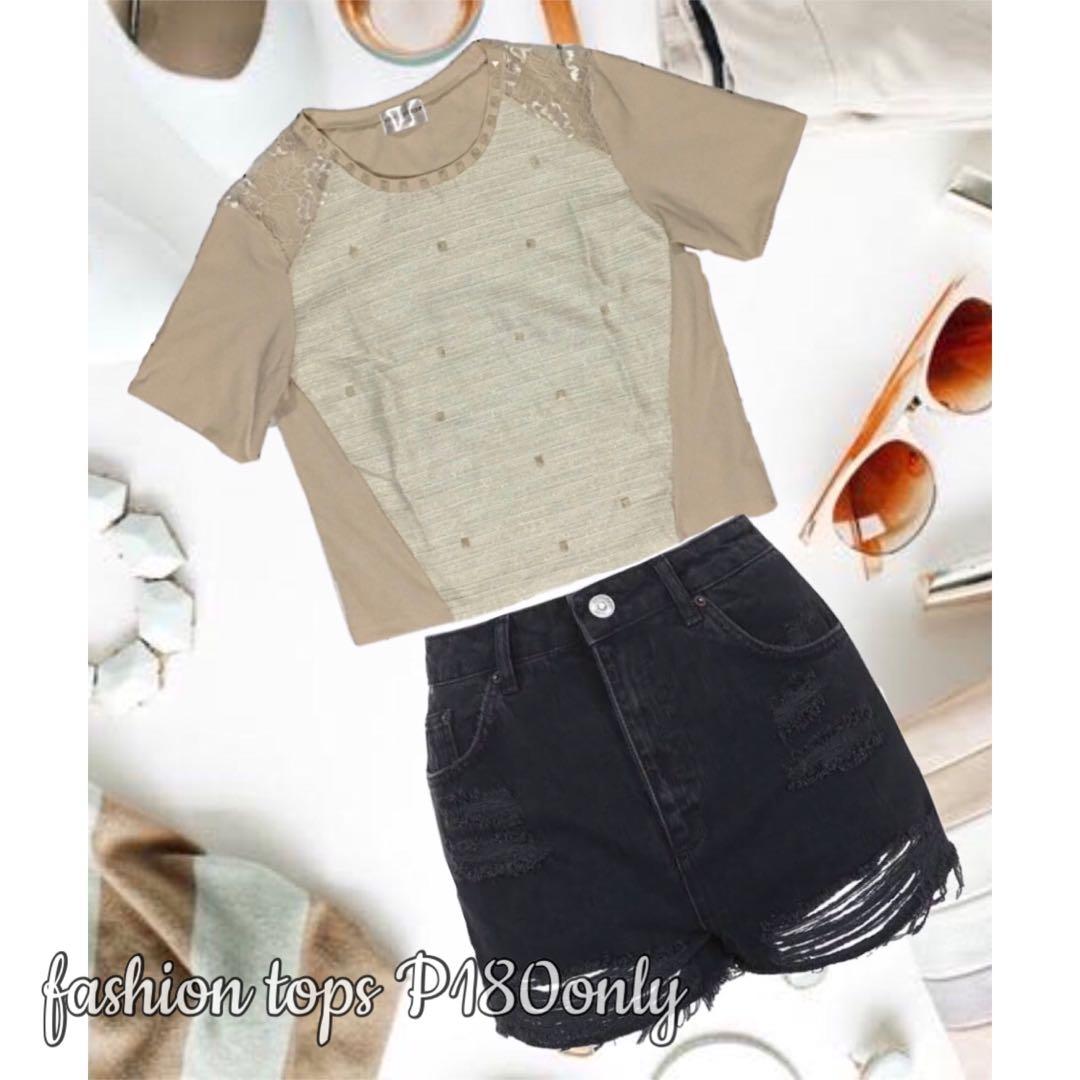 Fashionable Tops With Studs Women S Fashion Clothes Tops On