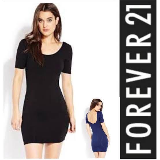 princess polly baby blue dress Forever 21 Women Mini Bodycon Dress, Casual Minimalist Fashion Daily Wear main image 0