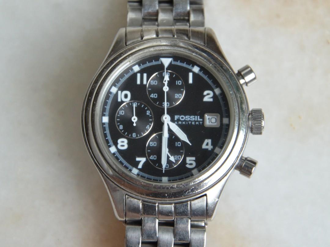 Fossil Arkitekt Chronograph (IWC Pilot Homage), Men's Fashion, Watches &  Accessories, Watches on Carousell