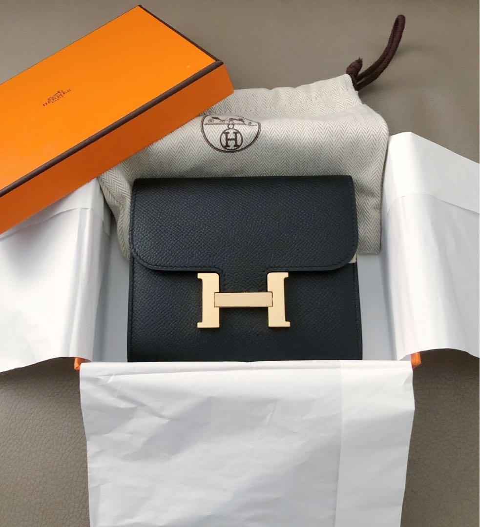 Hermes Constance Compact Alligator Wallet