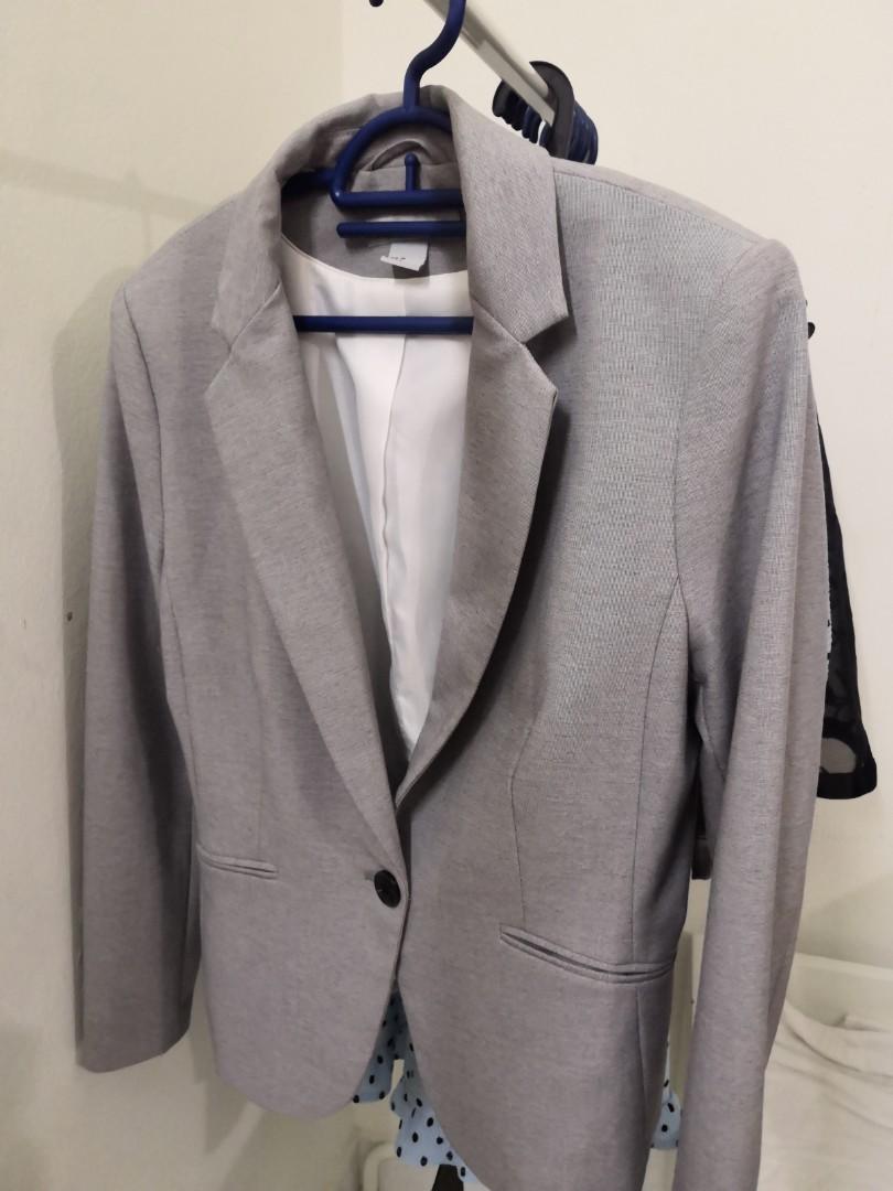 Grey blazer deals womens h&m