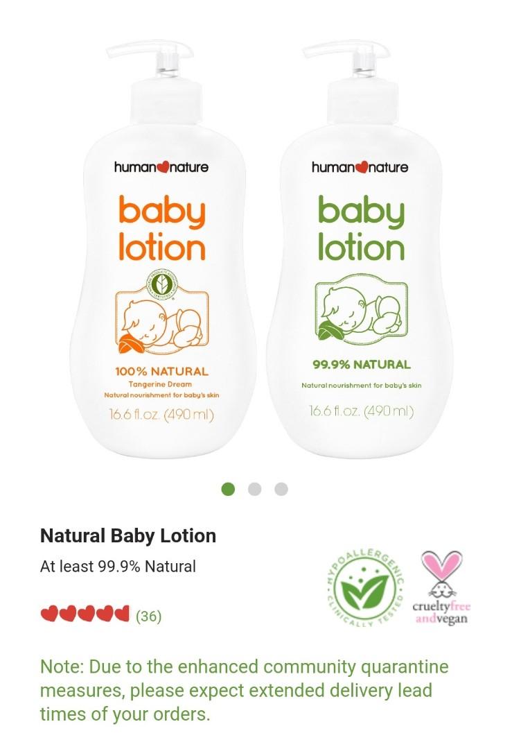 human nature baby lotion