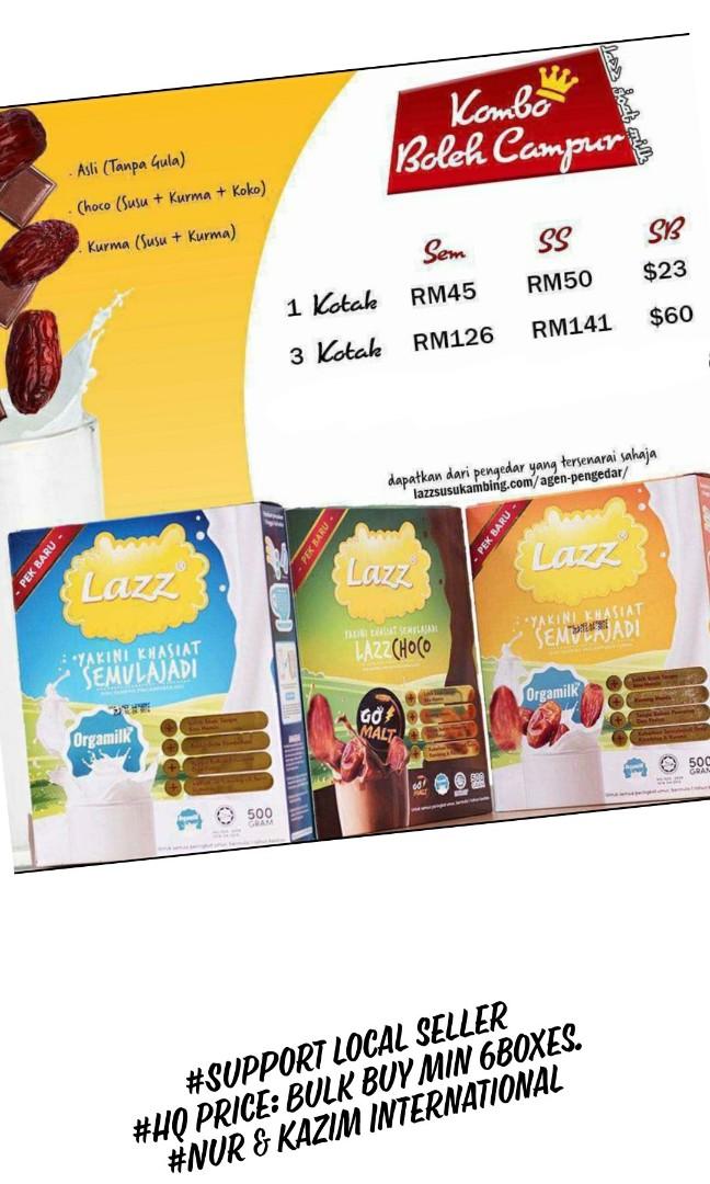 Instocks Susu Kambing Lazz Min 3box To Buy All Flav Avail Babies Kids Nursing Feeding On Carousell