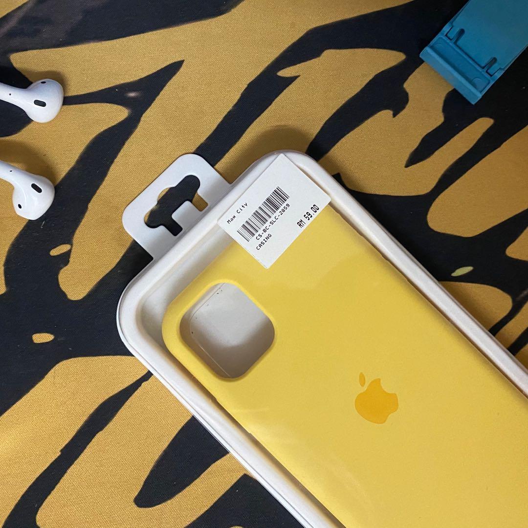 Iphone 11 Yellow Silicone Case Max City Mobile Phones Tablets Mobile Tablet Accessories Cases Sleeves On Carousell