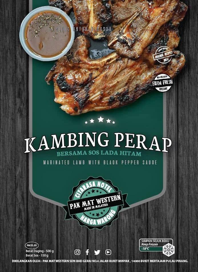 Kambing Perap Pak Mat Western Food Drinks Local Delights Halal Main Meals On Carousell
