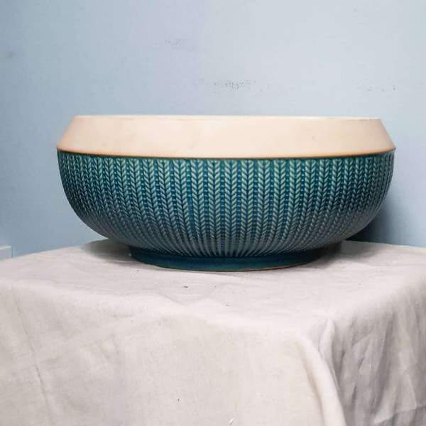 Knit Glazed Ceramic Planting Pot Gardening Gardening Tools Ornaments On Carousell