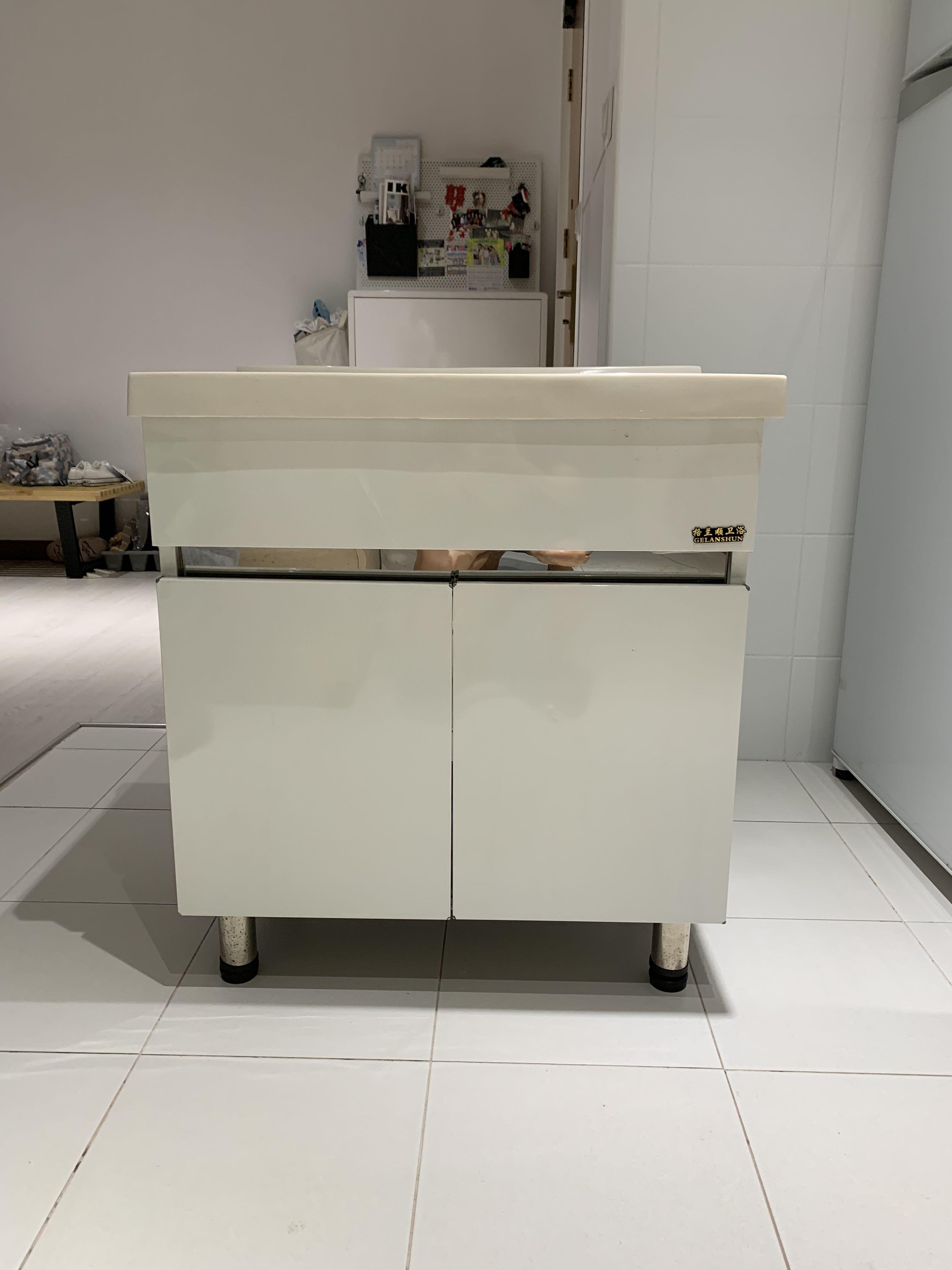 Laundry Sink With Stainless Steel Cabinet Furniture Others On Carousell