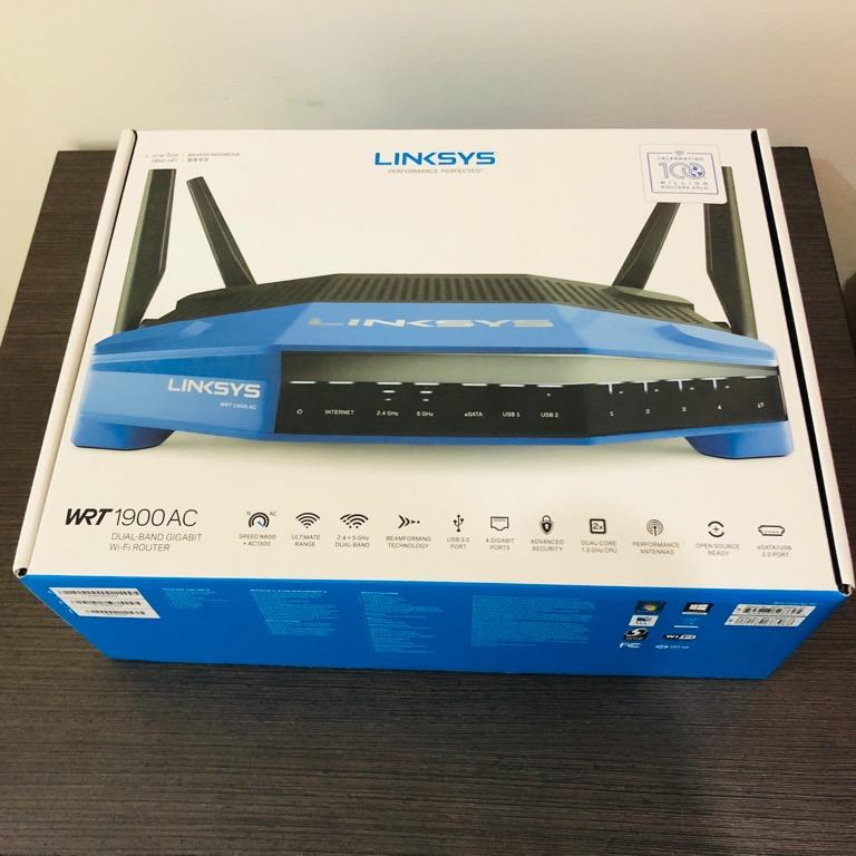 Linksys Wrt1900ac Ac1900 Dual Band Wi Fi Router High Gain Antennas Electronics Computer Parts Accessories On Carousell