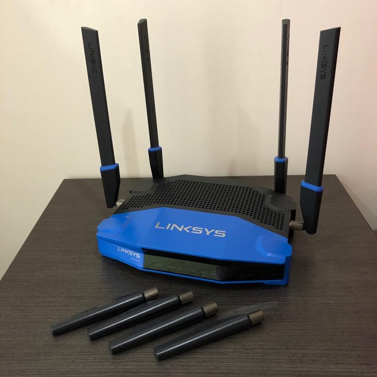 Linksys Wrt1900ac Ac1900 Dual Band Wi Fi Router High Gain Antennas Electronics Computer Parts Accessories On Carousell