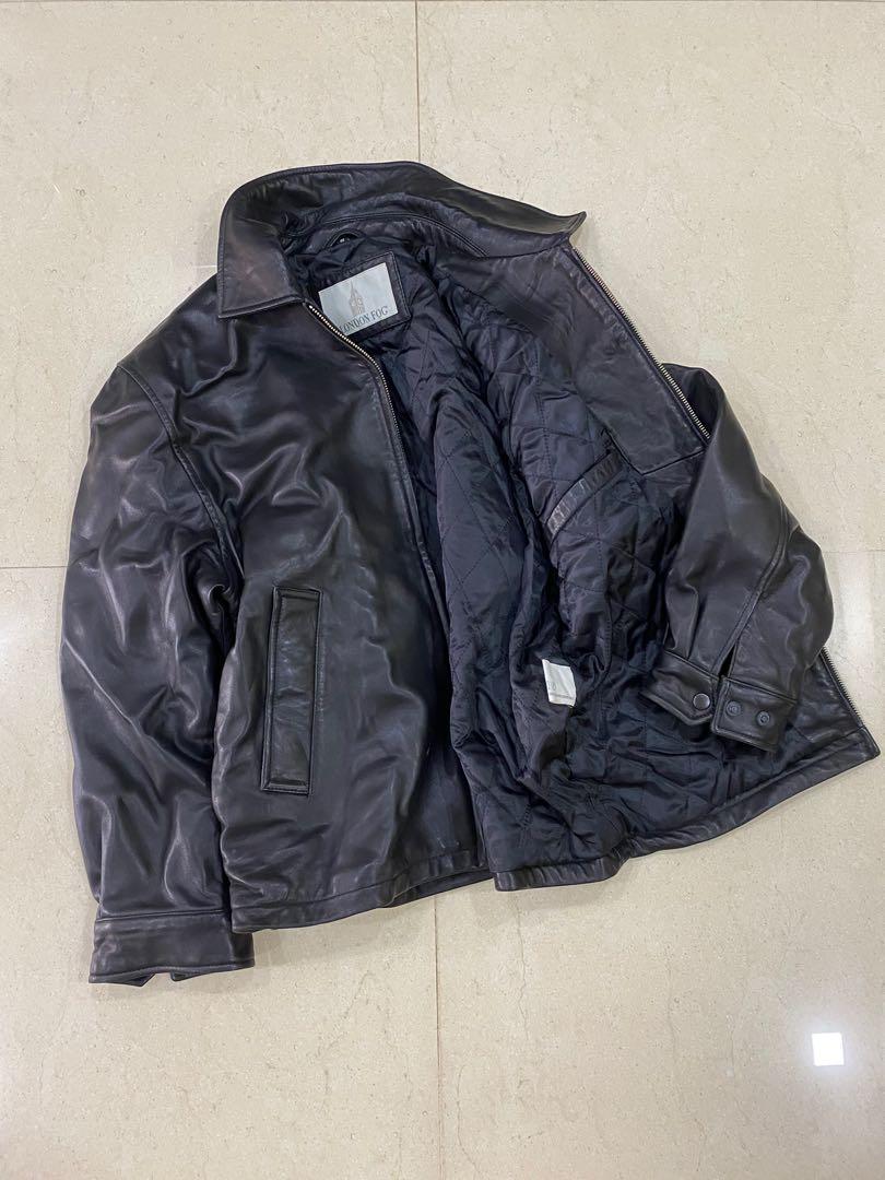 london fog leather jacket mens