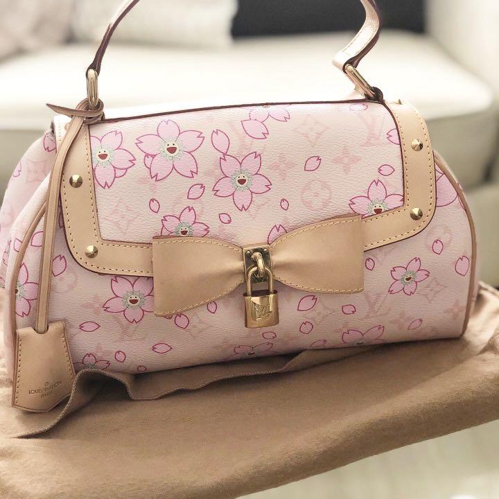 Louis Vuitton Limited Edition Pink Canvas Cherry Blossom Sac Retro