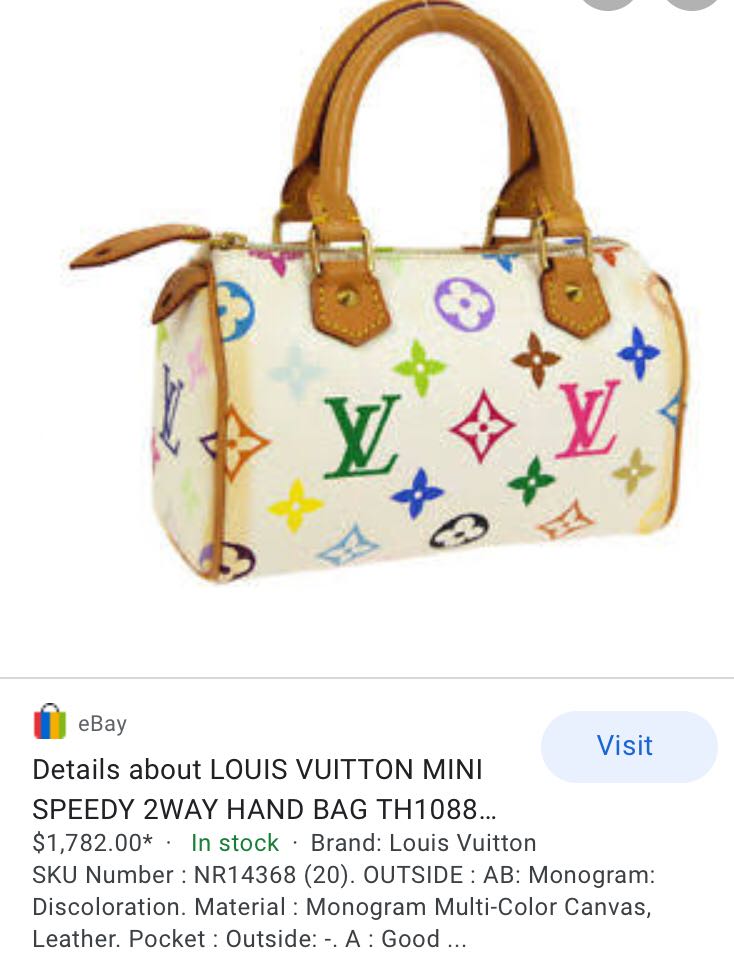 Louis Vuitton multicolor mini speedy bag Authentic (SALE), Barang Mewah,  Tas \u0026 Dompet di Carousell