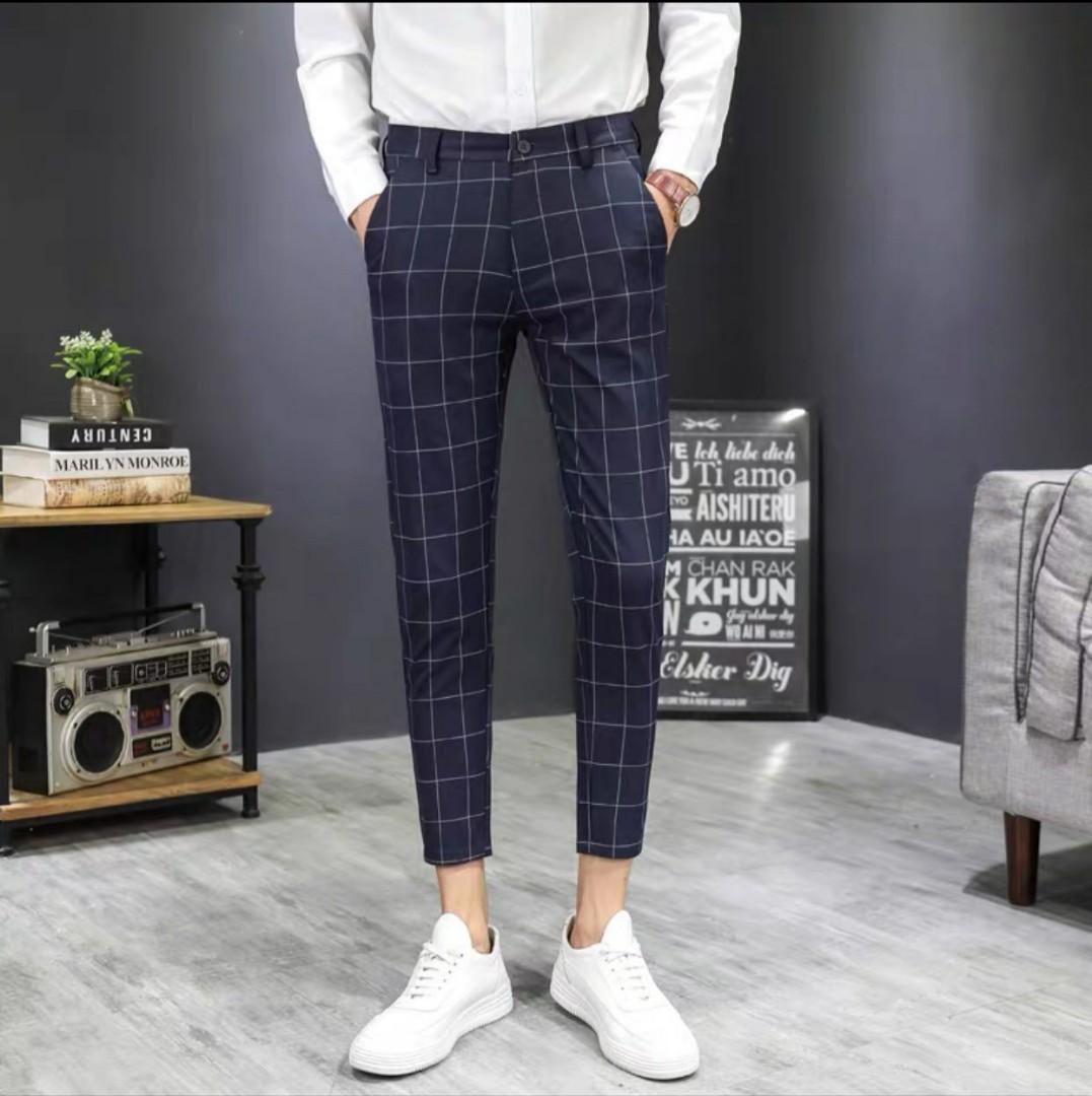 Zara Men Checkered formal pants, Men's Fashion, Bottoms, Trousers on  Carousell