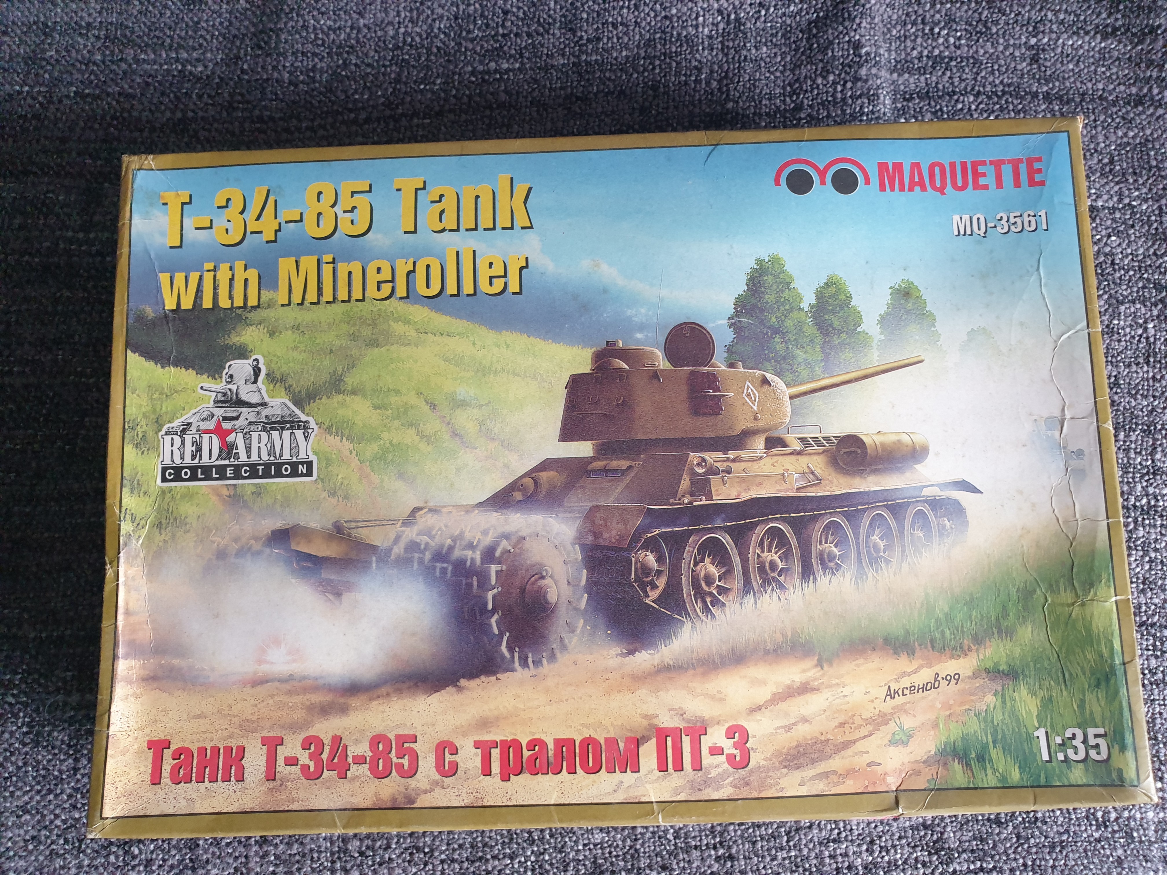 Maquette 1 35 Russian Tank T34 85 With Mine Roller Toys Games Others On Carousell