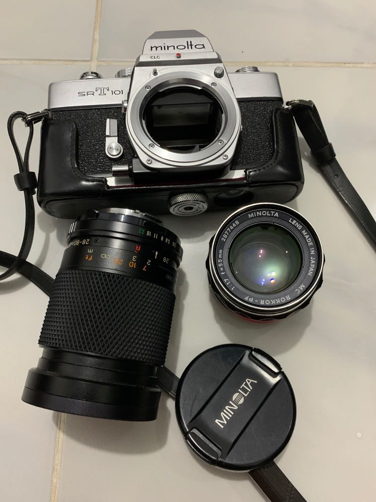 Minolta SRT 101 with 2 lenses, Photography, Lens & Kits on Carousell