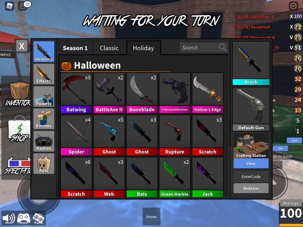Mm2 Knifes Roblox On Carousell