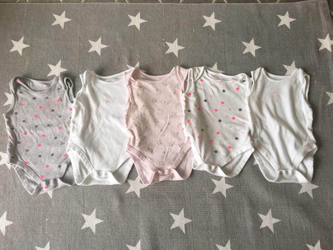mothercare sleeveless bodysuits