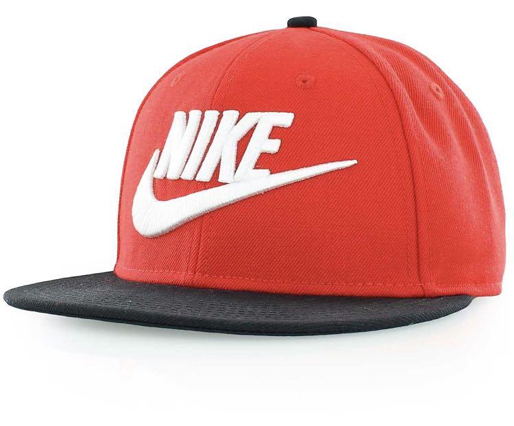 red and black nike cap