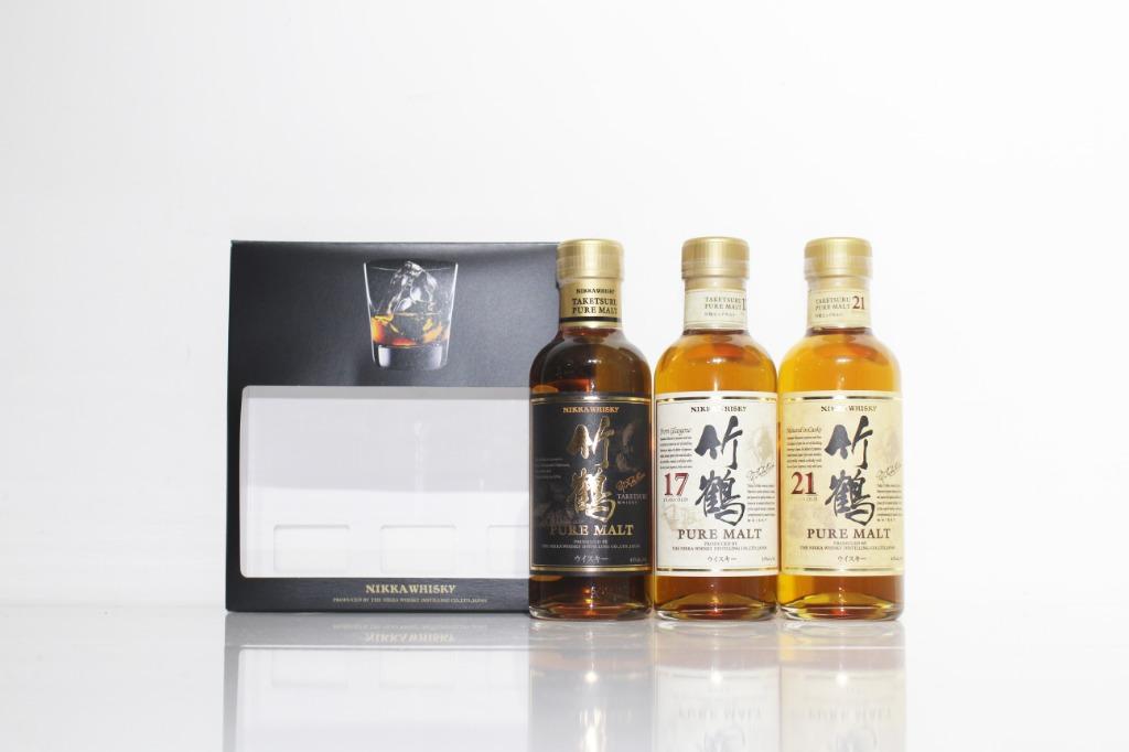 酒版Nikka 竹鶴NAS 17年21年180ml Box Set, 嘢食& 嘢飲, 酒精飲料 