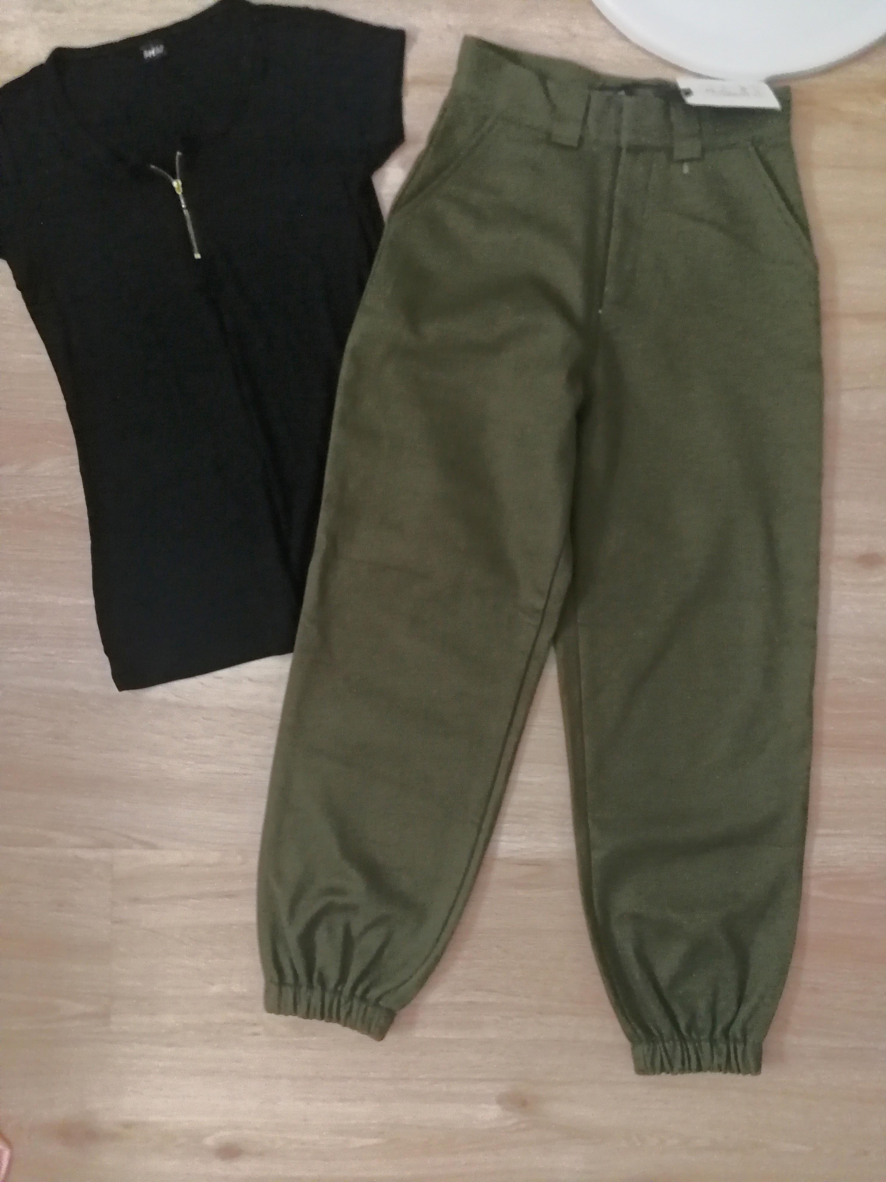 Astonishing Power Green Jogger Pants Black Shirt Women S Fashion Clothes Pants Jeans Shorts On Carousell