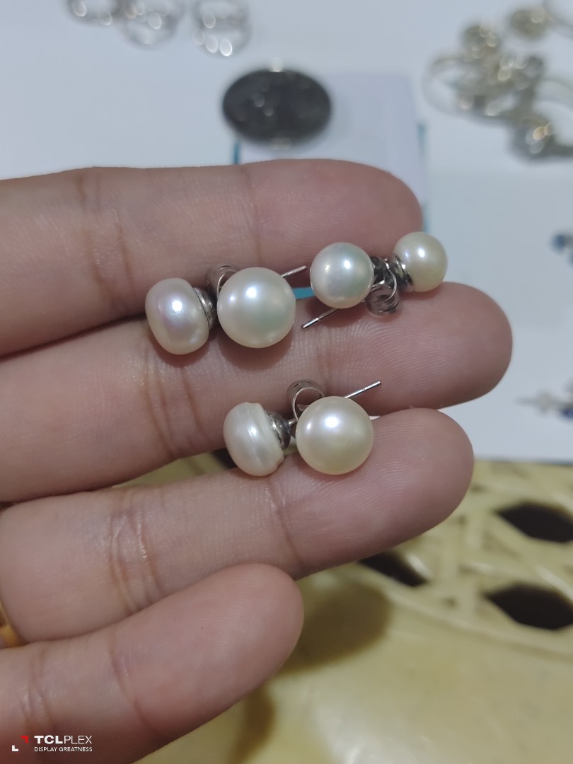 Original Fresh Water Pearl From Davao Women S Fashion Jewelry Earrings On Carousell Exquisite cultured pearls 14k karat gold original vintage high quality bonus 2pc. original fresh water pearl from davao