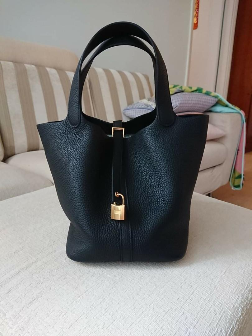 全新黑金Picotin 18/BLACK, Women's Fashion, Women's Bags ...