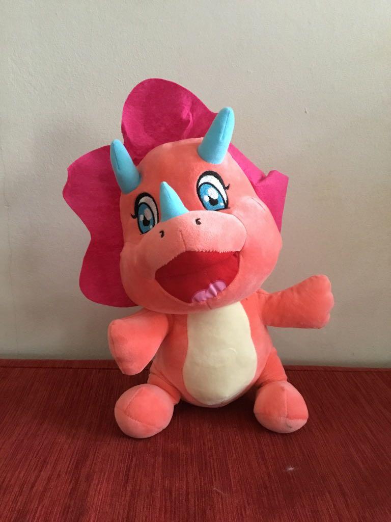 pink triceratops toy