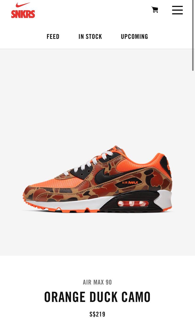 PO]AirMax 90 orange duck camo, Men's 