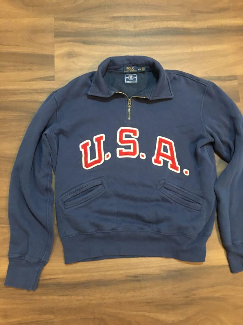 Polo Ralph Lauren Team Usa 2016 Quarter Zip Men S Fashion Tops Sets Tshirts Polo Shirts On Carousell