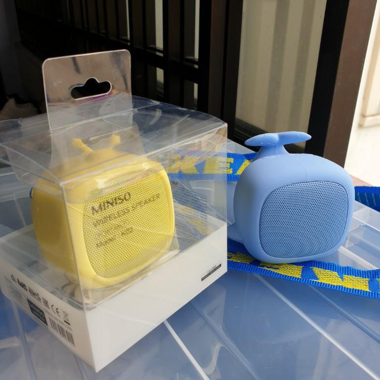 PORTABLE CUTE BLUE WHALE BLUETOOTH SPEAKER MINISO