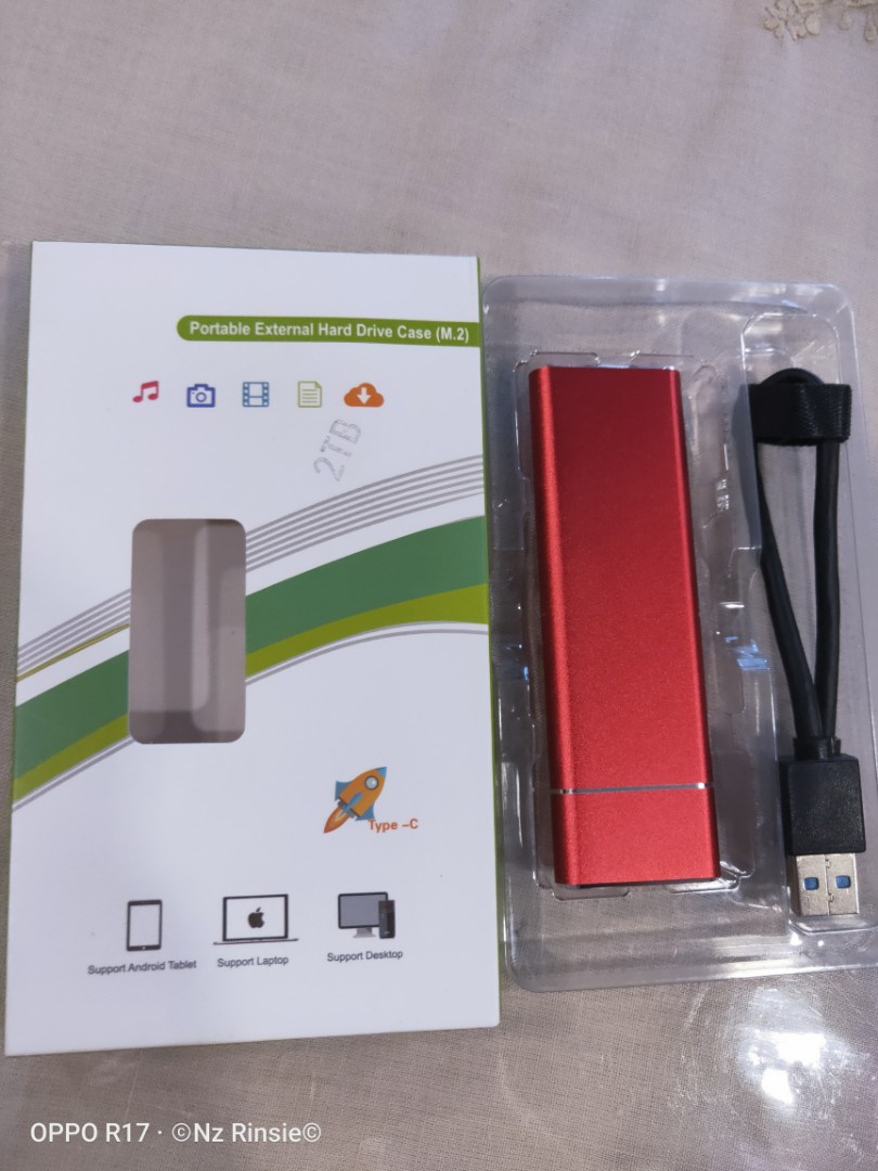 Portable External Hard Drive Case (M.2), Computers & Tech, Parts