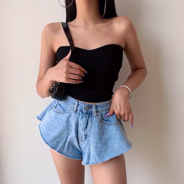 jean shorts that flare out