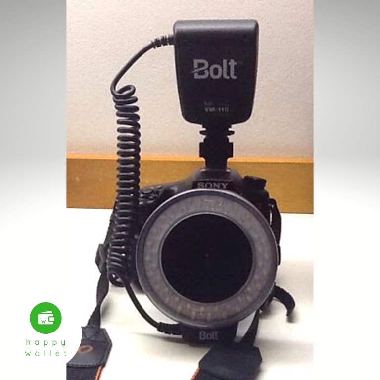 Pro Macro Photography Bolt VM-110 Ring Light DSLR Hot-shoe continuous light LCD monitor flash (USED)