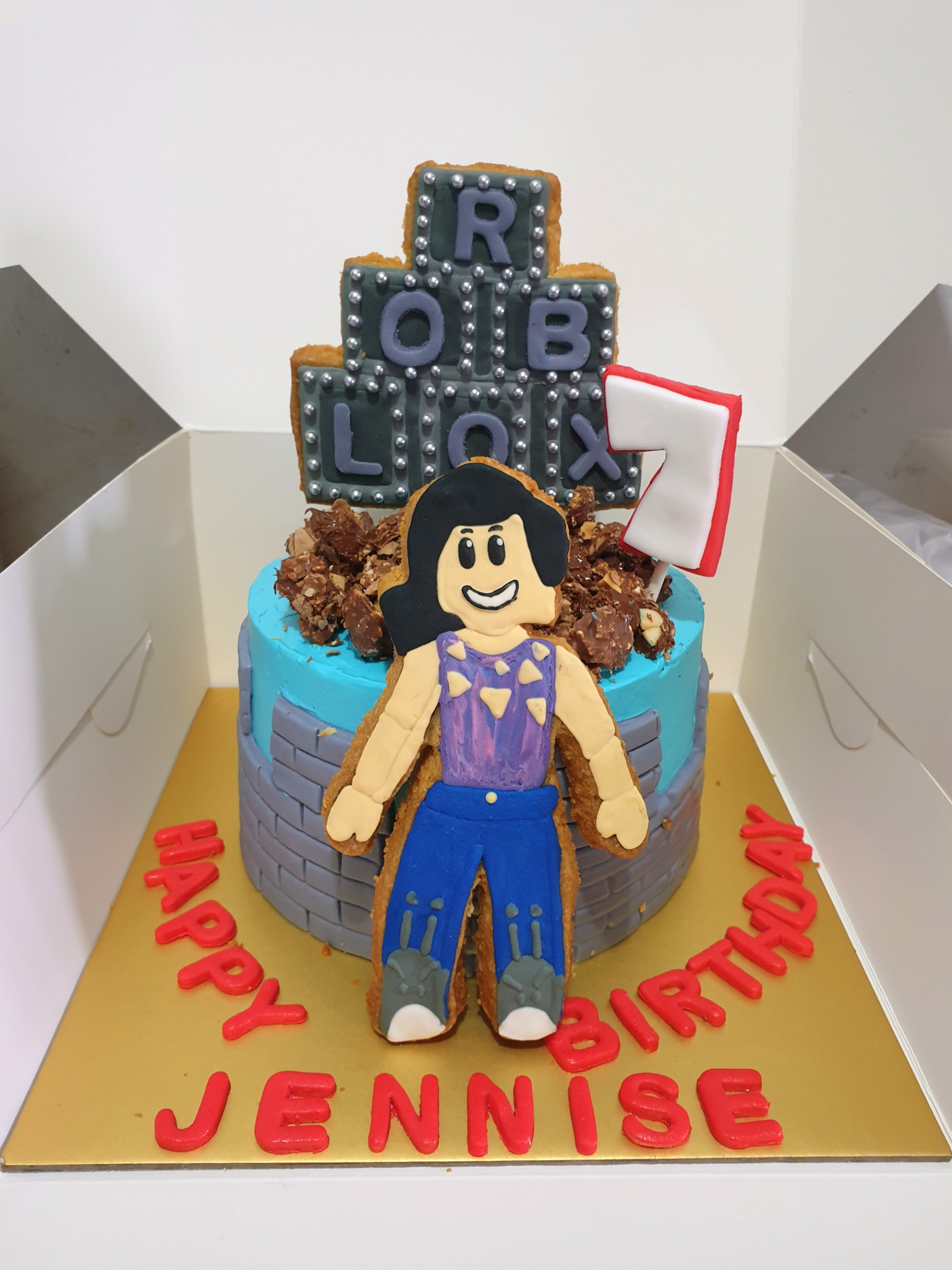 Kake Walker - Roblox cake with the Birthday girl's avatar