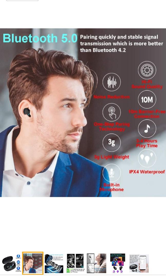 Yilear wireless earbuds top