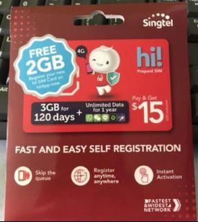 Singtel prepaid sim card