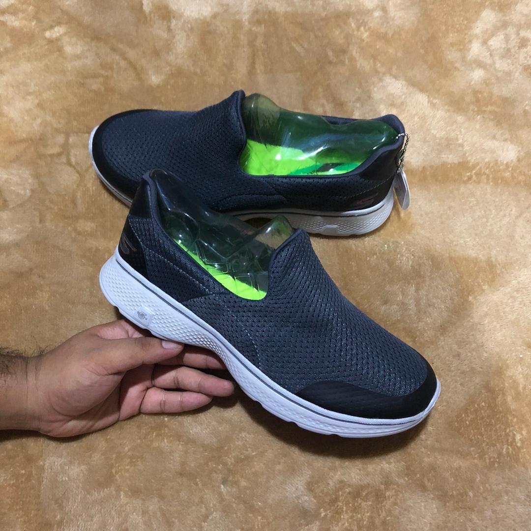 SKECHERS GO WALK 4 MEN BLACK GREY NEW DESIGN ORIGINAL Men s Fashion Footwear Casual shoes on Carousell