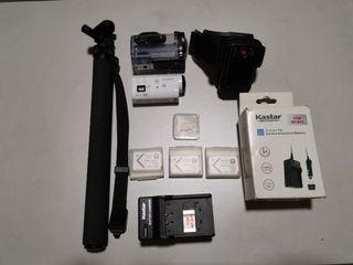 Sony Action Cam complete with Box and 3 Kastar Extra Batteries and Charger